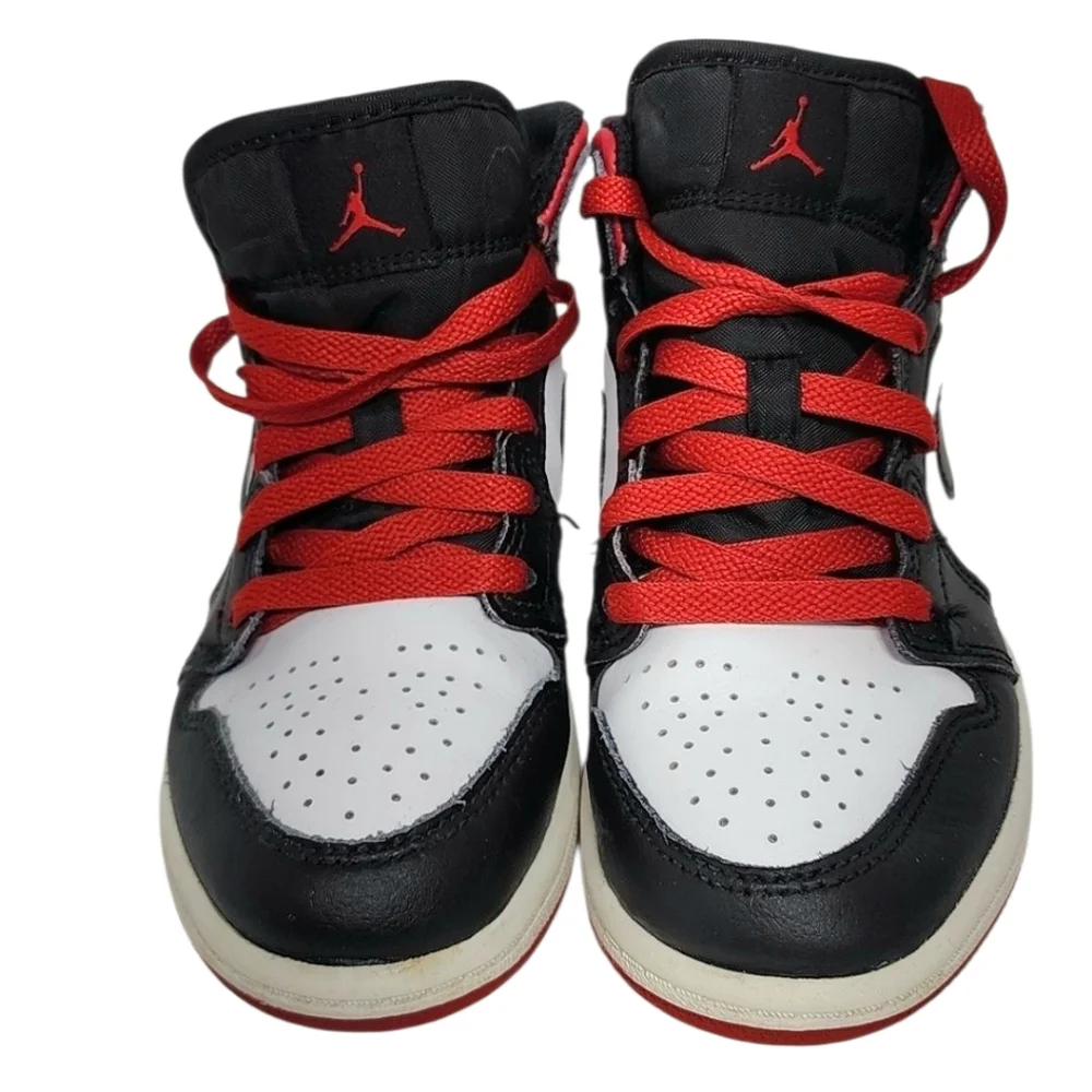 Nike Air Jordan 1‎ Mid Shoes White Gym Red Black DQ8424-106, Size 13C